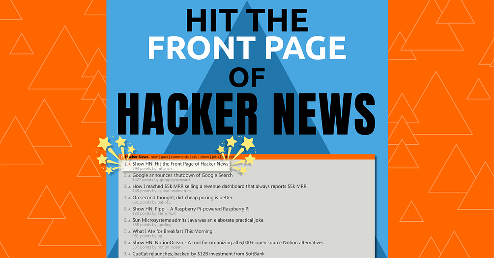 Hit the Front Page of Hacker News image